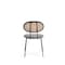 Manhattan Comfort Jardin Dining Chair in Black  with Cane and Grey Upholstered Seating, Set of 2 DCCA06-GY - alternate 7